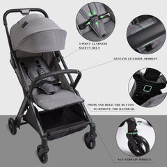 Cool Kids stroller with lie-flat cockpit supports comfortable naps.