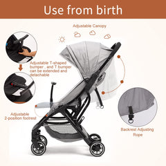 Cool Kids umbrella stroller with 4-position canopy for sun protection