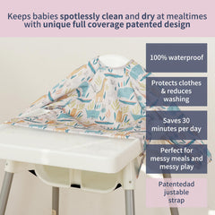 CoolaPeach waterproof fabric repels spills for quick cleanup.