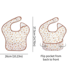 CoolaPeach three-pack baby bibs keep clothes clean during feeding