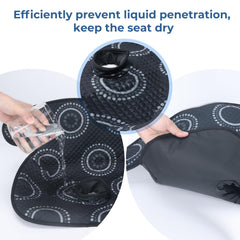 COOLBEBE car seat pad with non-slip edge stays in place during travel.