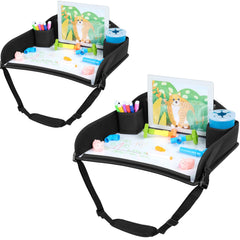 COOLBEBE kids travel tray mounted on car seat for organized travel activities