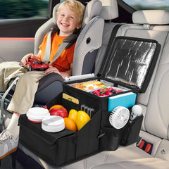 COOLBEBE backseat organizer with cup holders keeps drinks secure during drives