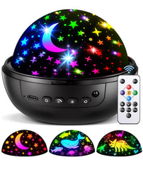 COOLNIGHT night light for kids with remote control projecting stars for bedtime ease.