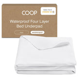 Coop Home Goods waterproof bed pad top view protects the mattress from spills and nighttime accidents.