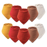 COOROBIN 10-pack drool bibs, neatly packaged for gifting and everyday baby care.