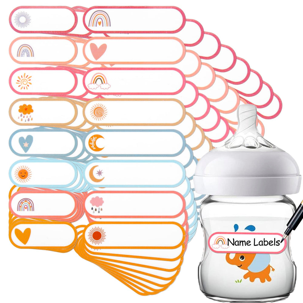 Coowayze name labels 128pcs package for daycares prevent mix-ups during play and snack time