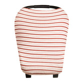 Copper Pearl baby car seat cover in navy blue stripe provides all-season protection.