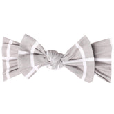 Copper Pearl baby headband bow with ultra-soft knit for everyday wear