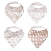 Copper Pearl Bliss bib front view showing stylish, absorbent protection for drool and teething.