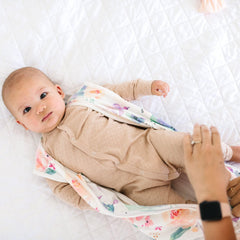 Copper Pearl Bloom sleep bag showing a full-length zipper for easy on and off