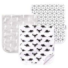 Copper Pearl premium burp cloths 3-pack front pattern close-up for gentle burping