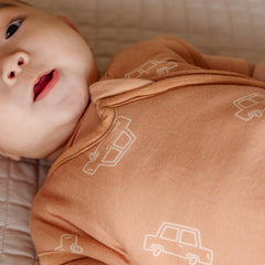 Copper Pearl Cooper sleep bag tag-free neck for gentle contact.