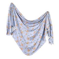 Copper Pearl Doe swaddle blanket in premium knit for soft baby comfort.