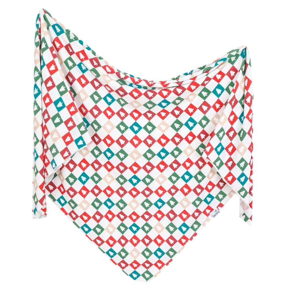 Copper Pearl Fraser swaddle blanket folded, showcasing premium knit and modern style.