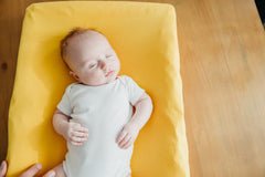 Copper Pearl gift-ready changing pad cover banana for baby showers and gifts