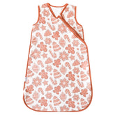 Copper Pearl Gingerbread sleep bag front view in cozy knit fabric for warmth