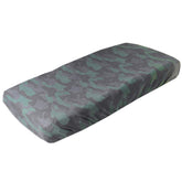 Copper Pearl Hunter knit changing pad cover closeup shows soft fabric for baby comfort and durability.