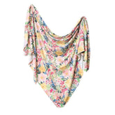 Copper Pearl Lark swaddle large blanket fold showcases ample size for easy swaddling.