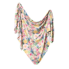 Copper Pearl Lark swaddle large blanket fold showcases ample size for easy swaddling.