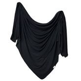 Copper Pearl Midnight swaddle blanket front view highlights soft knit texture for cozy comfort.