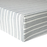Copper Pearl Midtown knit crib sheet closeup shows soft breathable fabric for comfort