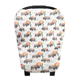 Copper Pearl Multi-Use Cover over car seat shows protection and style for on-the-go moms