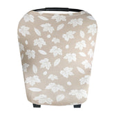Copper Pearl Multi-Use Cover car-seat view demonstrates universal fit for seats and strollers.