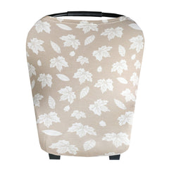 Copper Pearl Multi-Use Cover car-seat view demonstrates universal fit for seats and strollers.
