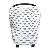 Copper Pearl car seat cover over car seat provides breathable, stretch protection and easy infant access.