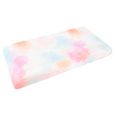 Copper Pearl Nova knit changing pad cover close-up shows silky soft fabric and cozy fit.
