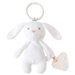 Copper Pearl Bella Bunny clip-on plush with clip for stroller convenience and on-the-go cuddles.