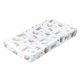 Copper Pearl Noah soft-touch knit changing pad cover for baby comfort during diaper changes.