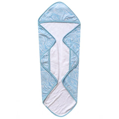 Copper Pearl Surf towel pocket closeup highlights convenient hand warmth and baby-safe design.