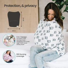Copper Pearl Remi stroller cover shields baby from sun and wind.