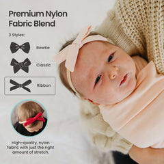 Copper Pearl Ribbon Baby Bow June coordinates with accessories for a cohesive look.