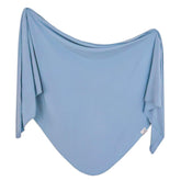 Copper Pearl Robin swaddle blanket in soft knit fabric for all-season comfort.