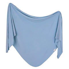 Copper Pearl Robin swaddle blanket in soft knit fabric for all-season comfort.
