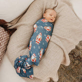 Copper Pearl Santa Claus bamboo swaddle 46x46 inches, soft and breathable for versatile wrapping
