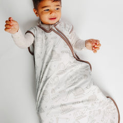 Copper Pearl sleep bag with top-to-bottom zipper for easy changes