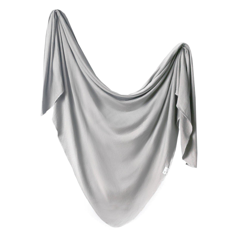 Copper Pearl Stone swaddle blanket texture highlights soft, breathable knit for all-season comfort.