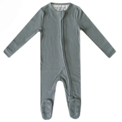 Copper Pearl zip-up footie pajamas offer cozy, easy dressing for babies.