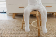 Copper Pearl zip-up footie two-way zip detail, easy opening and covered sliders.