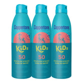 Coppertone Kids Sunscreen Spray SPF 50 with angle-application for easy coverage.