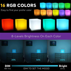 COPU RGB color-changing tesseract lamp with remote for easy mood shifts.