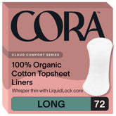 Cora organic topsheet close-up shows hypoallergenic, breathable fabric.