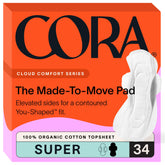 Cora organic topsheet cover close shows smooth cotton surface for comfortable wear.