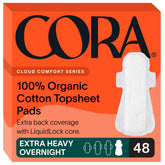 Cora 100 organic cotton topsheet pad close-up, gentle on skin
