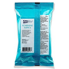 Coralite feminine wipes in compact carry-case for daily body cleansing routines.