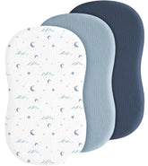 Coreeky baby muslin bassinet sheet close-up showing soft, breathable fabric.